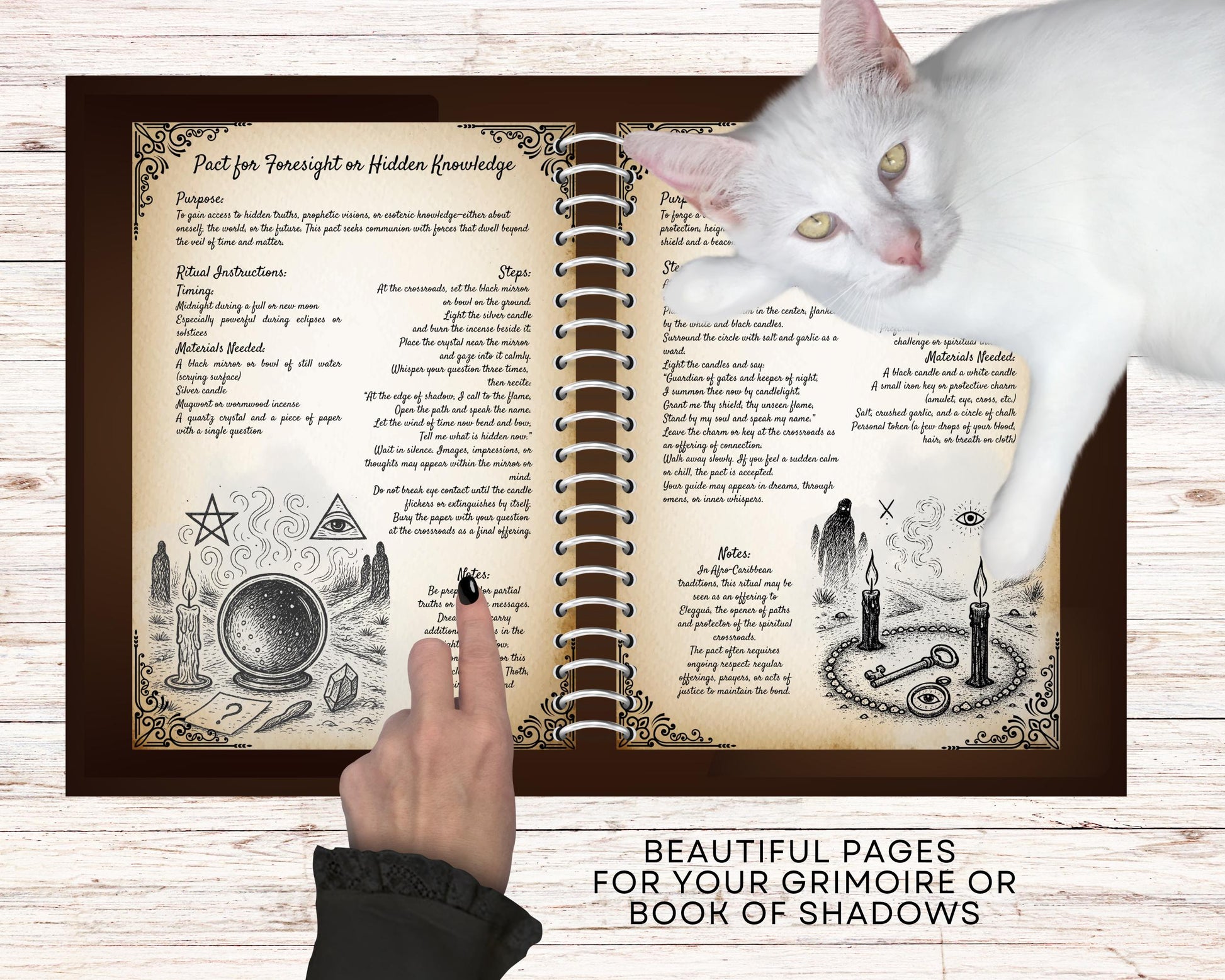 PACTS at the CROSSROADS. Printable Grimoire pages. 10 unique, printable pacts.