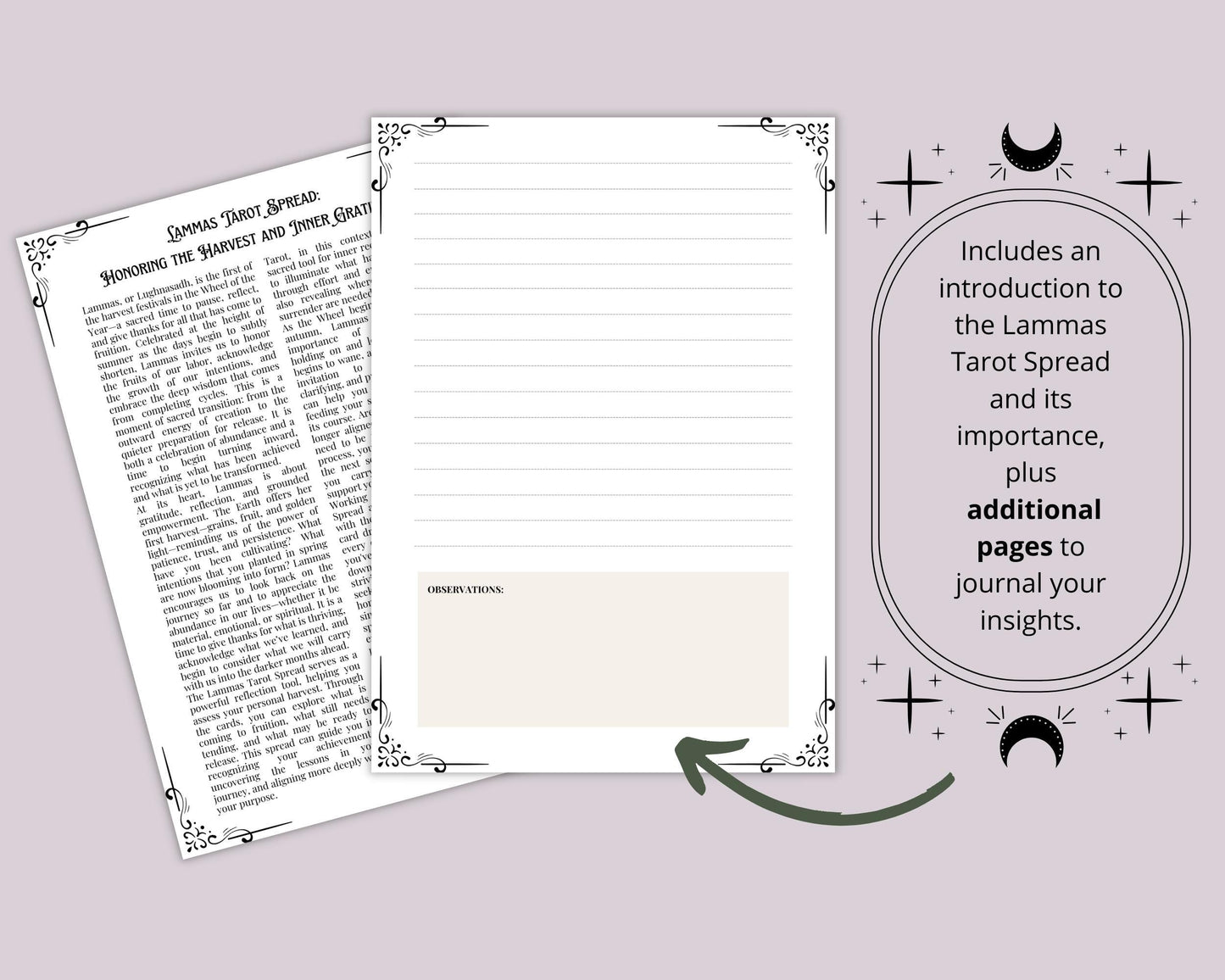 Lammas Tarot Spread Journal. 20 Tarot Spreads to Embrace the Energy of the Sabbat. Printable