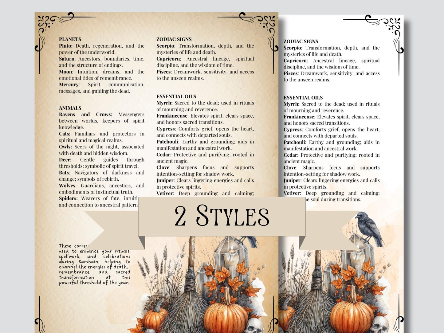 Samhain Guide PDF — Rituals, Correspondences & Altar | Wicca Pagan Witchcraft | Wheel of the Year Printable