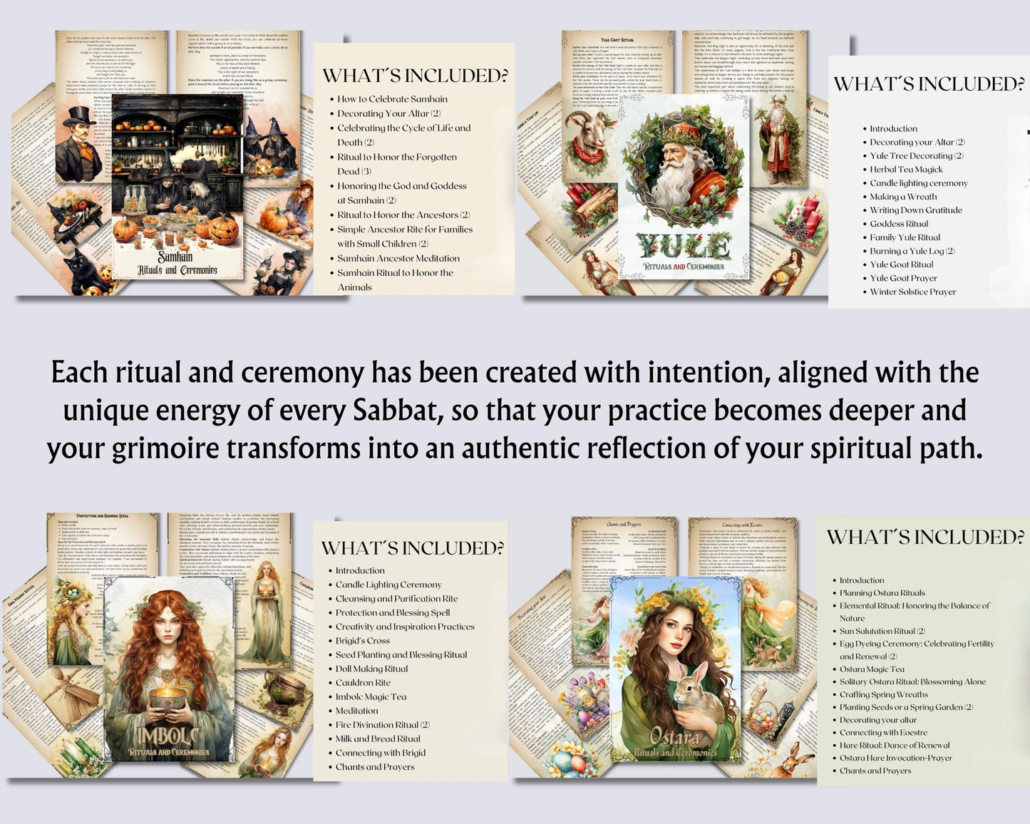 Complete Sabbats Rituals and Ceremonies Series | Wheel of the Year Ceremonies Pack | Wicca Witchcraft Pagan Digital Grimoire Pages PDF