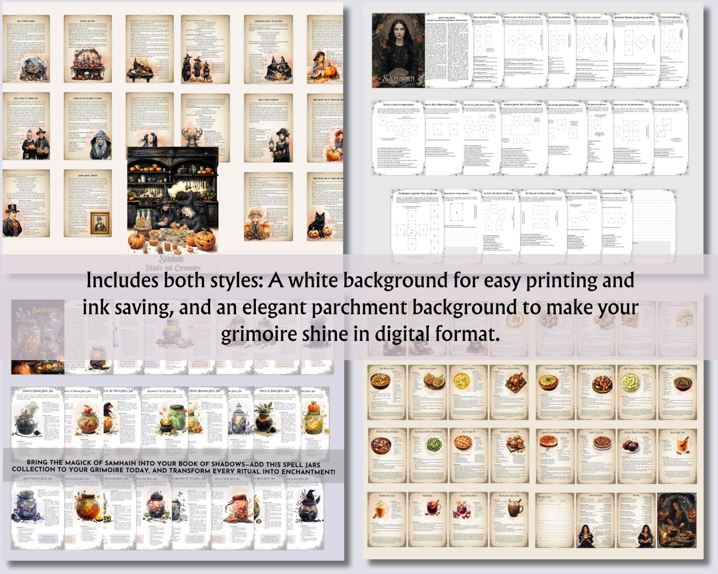 The Ultimate Samhain Collection | 260+ Book of Shadows Pages, Rituals, Spells, Ouija session, Recipes, Tarot Spreads & Witchcraft Printables