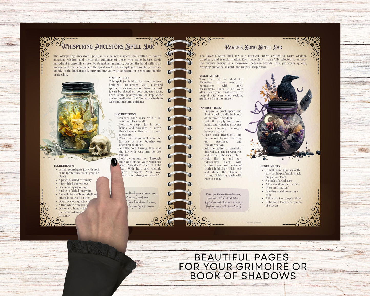 Samhain Spell Jars Printable | Grimoire Pages, Book of Shadows, Witchcraft, Wicca, BOS Digital Download