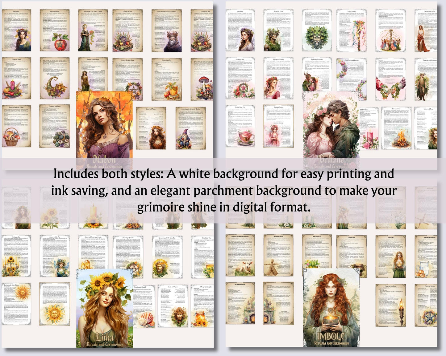 Complete Sabbats Rituals and Ceremonies Series | Wheel of the Year Ceremonies Pack | Wicca Witchcraft Pagan Digital Grimoire Pages PDF