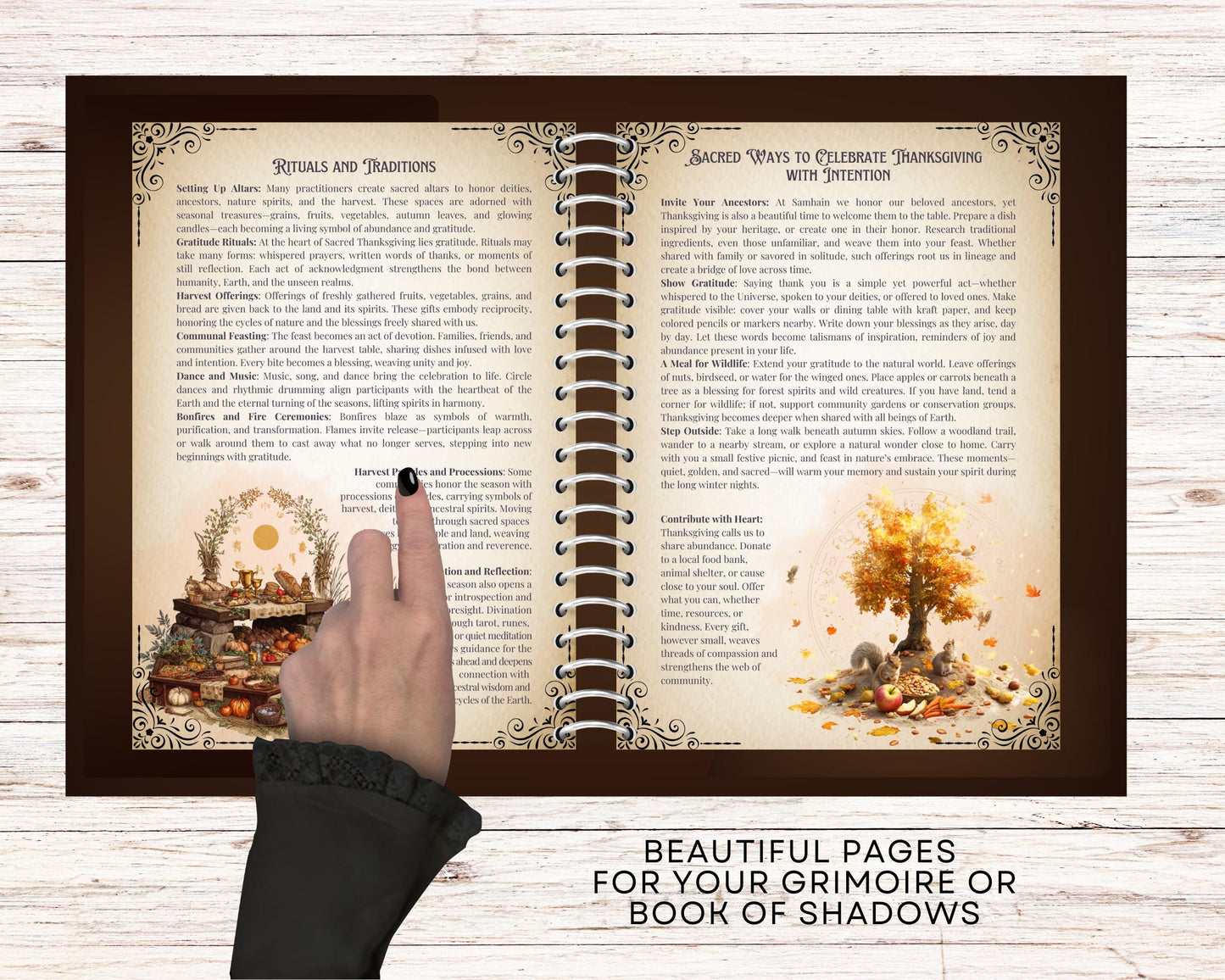 Witchy Thanksgiving Grimoire | Book of Shadows PDF | Rituals, Gratitude, Recipes & Harvest Magic. Printable