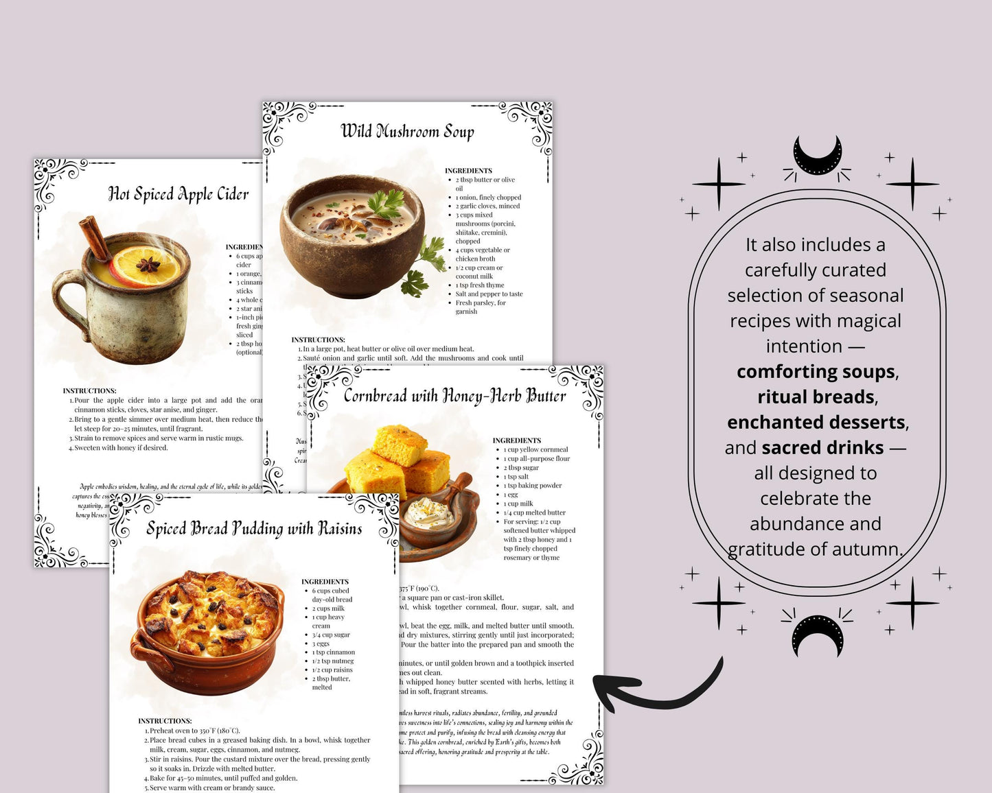 Witchy Thanksgiving Grimoire | Book of Shadows PDF | Rituals, Gratitude, Recipes & Harvest Magic. Printable