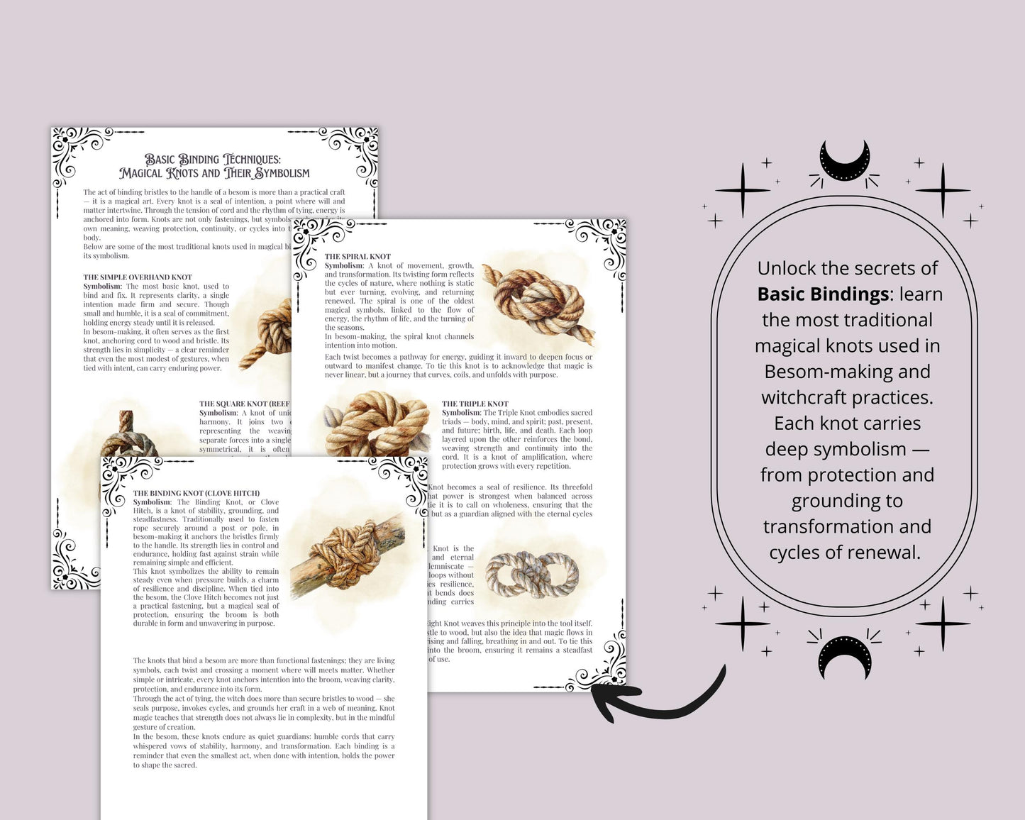 Witch’s Broom (Besom) | Printable Grimoire Pages | Book of Shadows PDF | Wicca Witchcraft Pagan Magic Guide