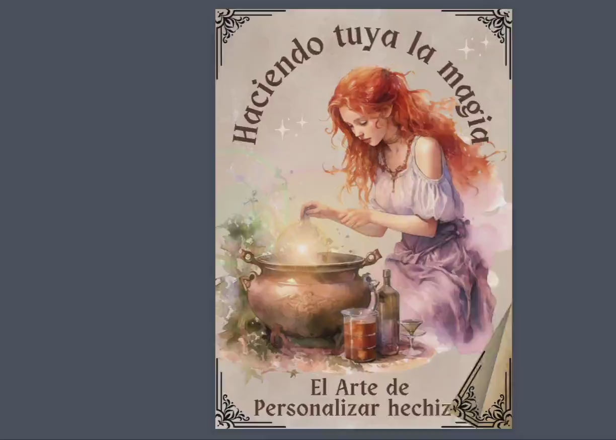 ESPAÑOL. Hacer tuya la magia: el arte de la personalización de hechizos. Lo esencial. Imprimible. Páginas de grimorio. Imprimible
