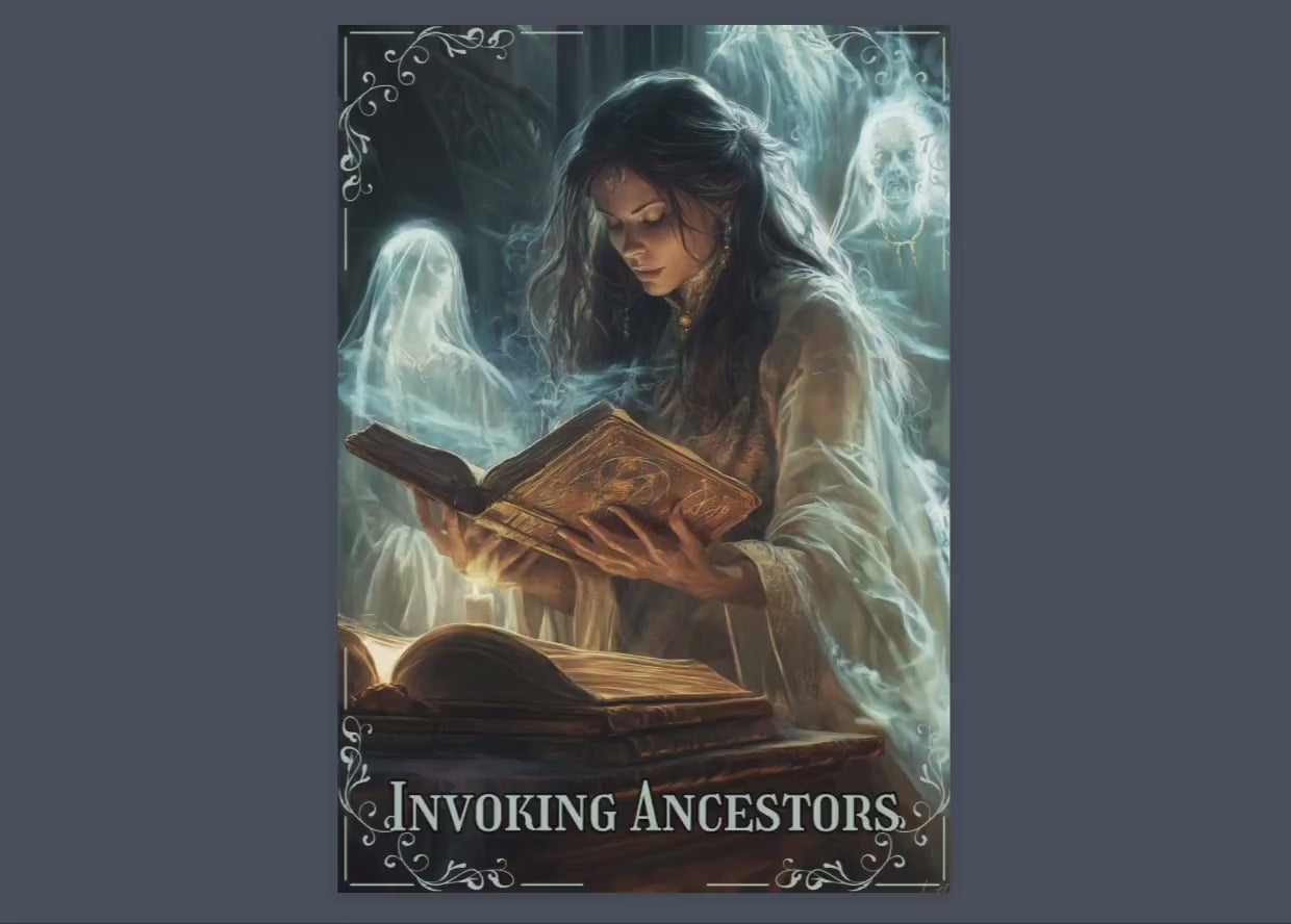 INVOKING ANCESTORS. Basic guide. Beautiful pages for your Grimoire or Book Of Shadows. Printable.