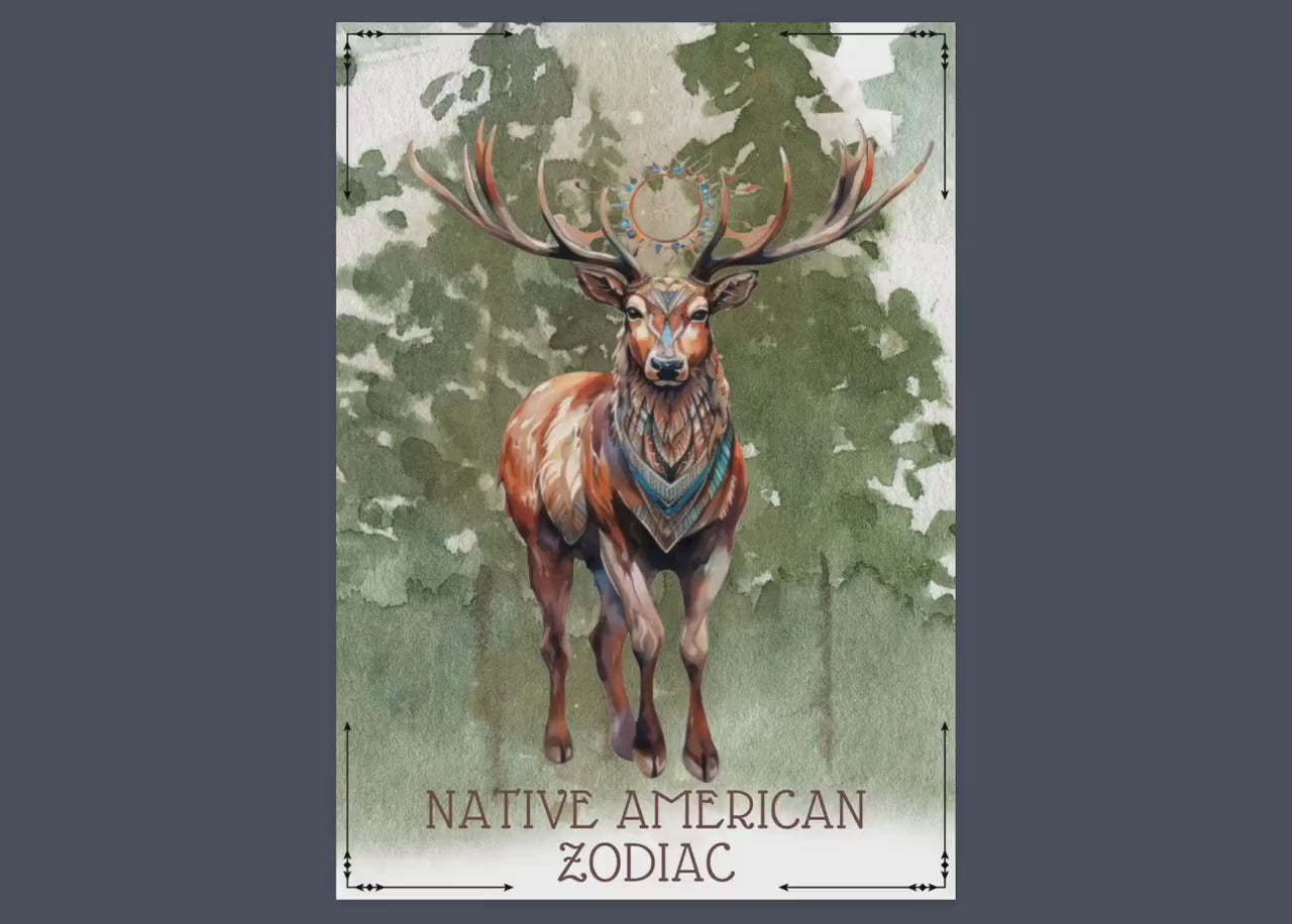 Native American Zodiac. Animals. Beautiful pages for your Book Of Shadows. Instant download.