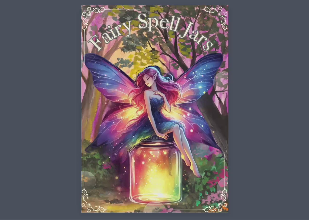 Fairy Spell Jars. Beautiful pages for your Grimoire or Book Of Shadows. Printable.