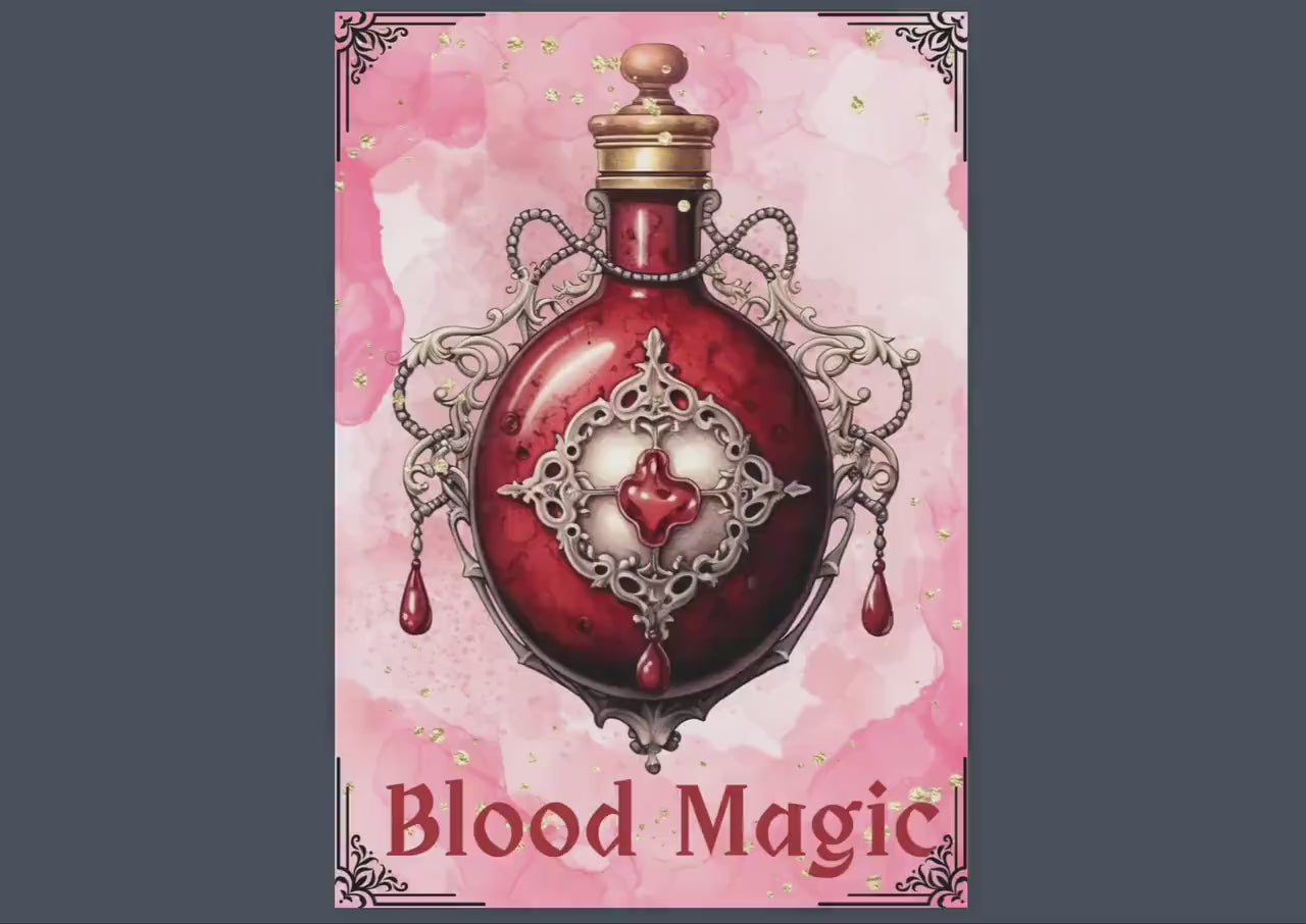Blood Magic. The Basics. Beautiful pages for your Grimoire or Book of Shadows. Printable.