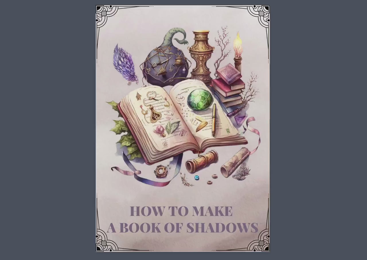 How to make a Book Of Shadows + BONUS (BOS dividers pages). Beautiful pages. Instant download.