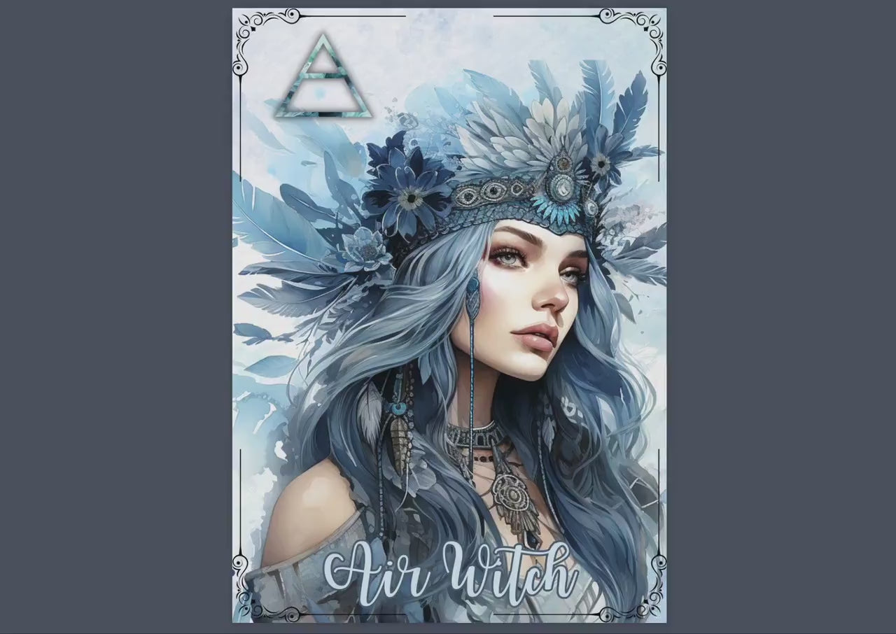 AIR WITCH. Beautiful pages for your Grimoire or Book Of Shadows. Printable