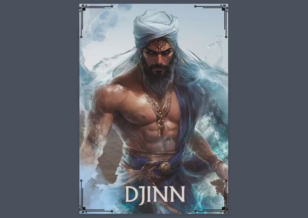 Djinn. Islamic and Middle Eastern Spirits. Beautiful pages for your Grimoire or Book Of Shadows. Printable.