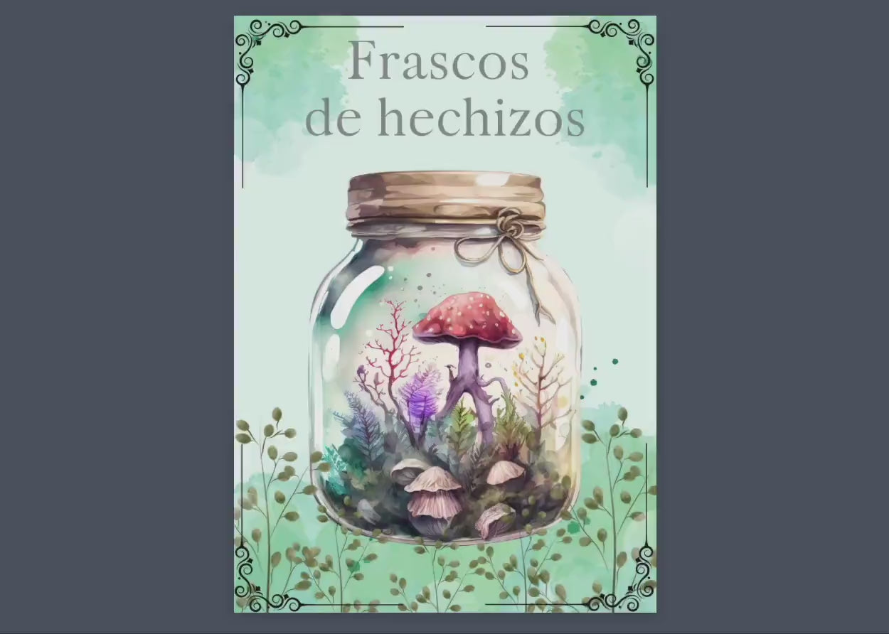 TARROS DE HECHIZO. Hermosas páginas para tu Libro de las Sombras. Descarga instantánea.
