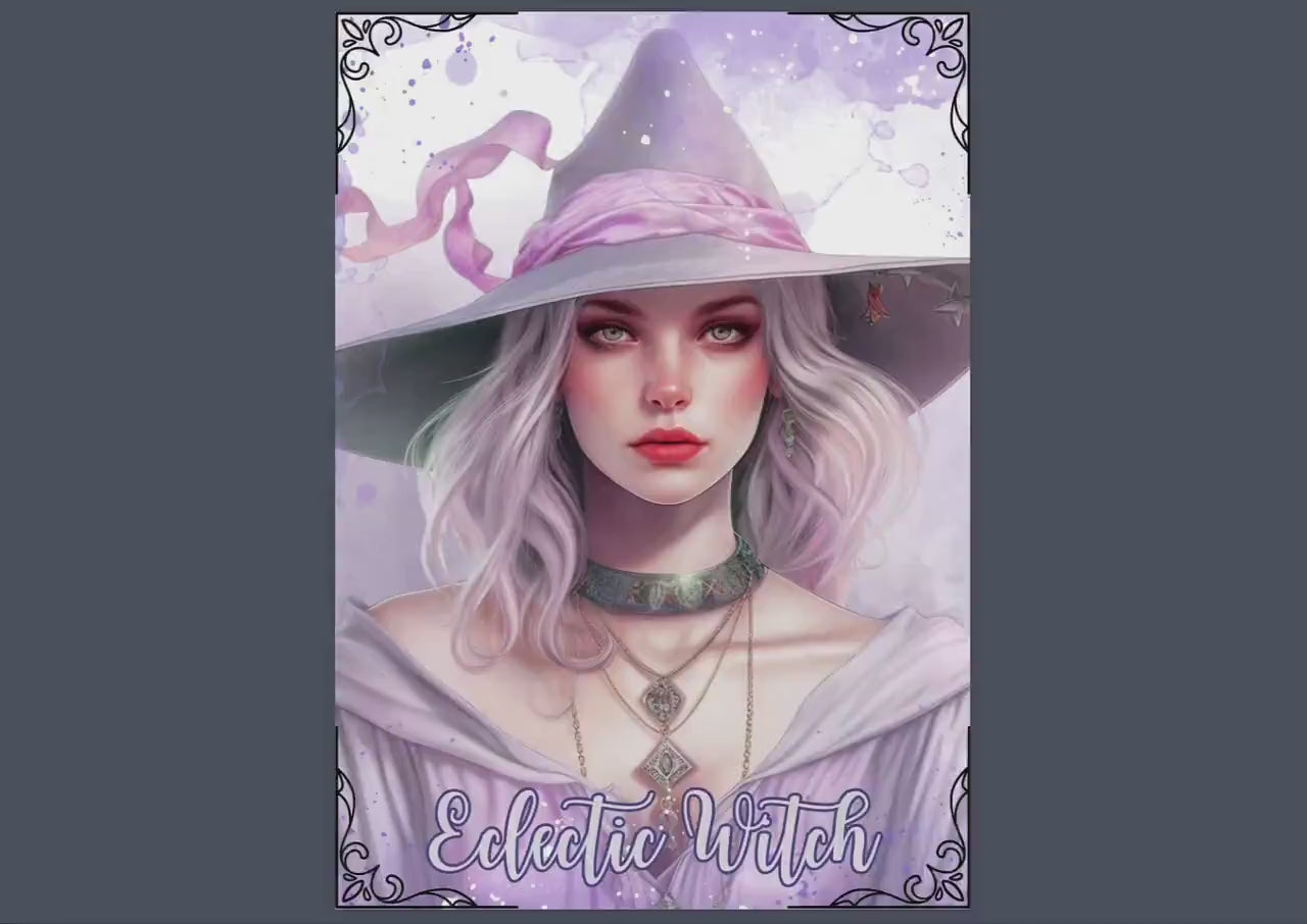 Eclectic Witch. Beautiful pages for your Grimoire or Book Of Shadows. Printable.