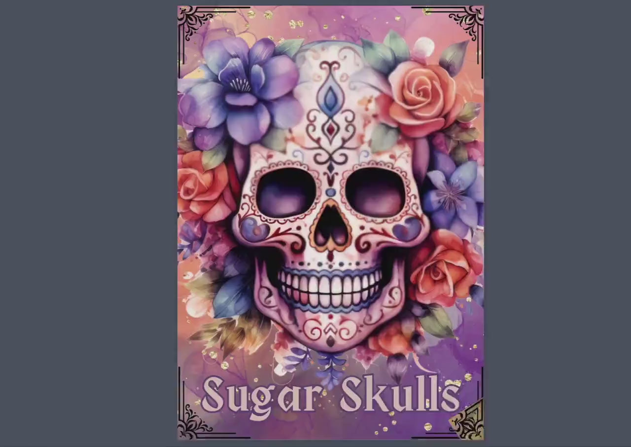 The Complete Guide to Sugar Skulls. Beautiful pages for your Grimoire or Book Of Shadows. Printable.
