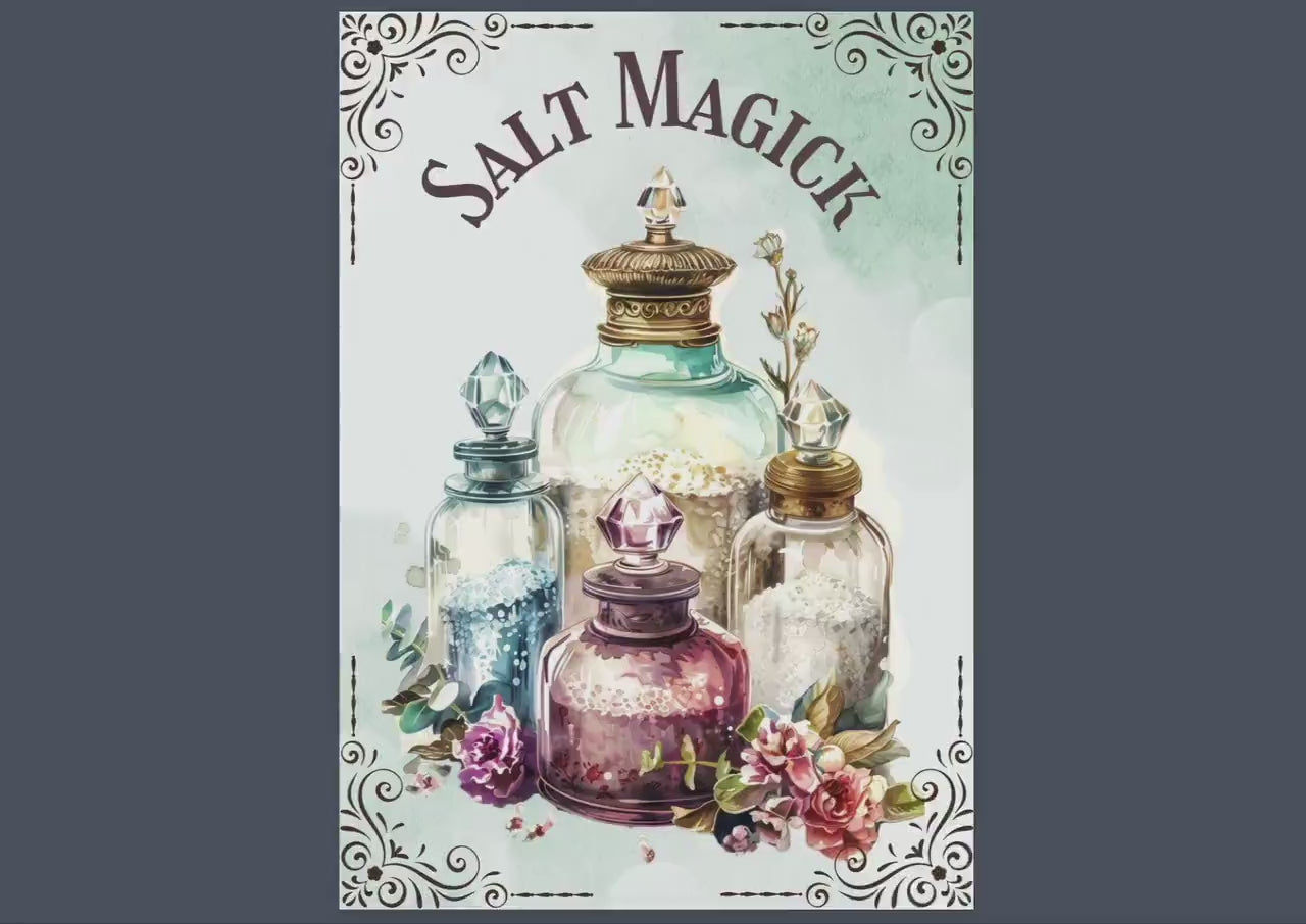 SALT MAGICK. Witch Salt recipes. Basic Guide. The most complete. Printable