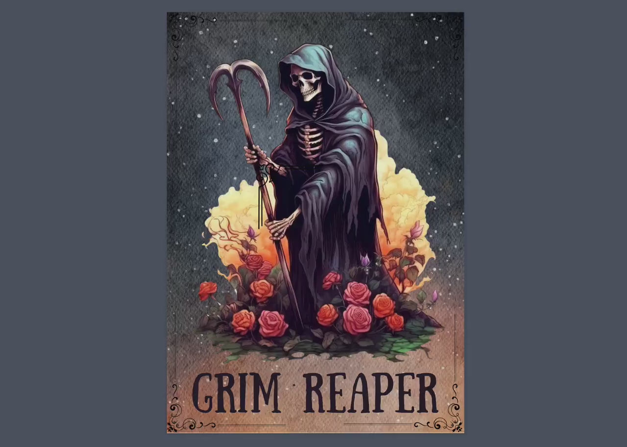 Grim Reaper. Beautiful pages for your Book Of Shadows. Instant download.