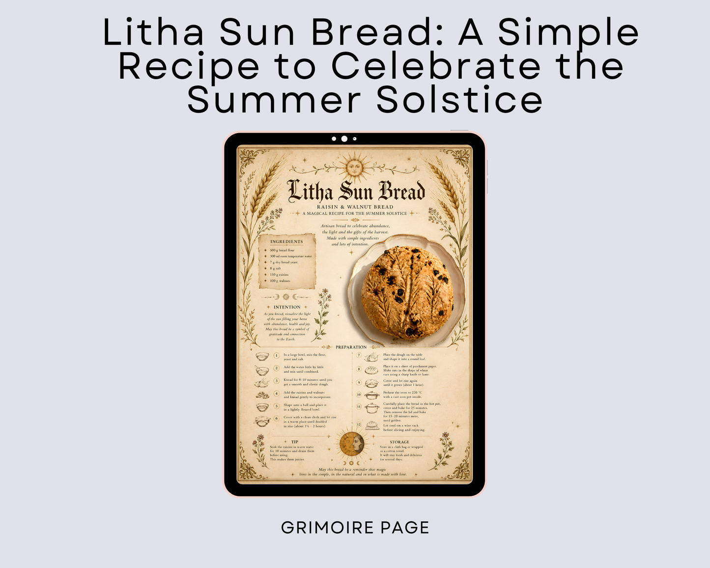 FREE Litha Sun Bread Recipe