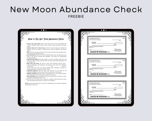 New Moon Abundance Check