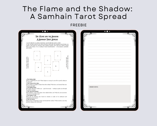 The Flame and the Shadow: A Samhain Tarot Spread