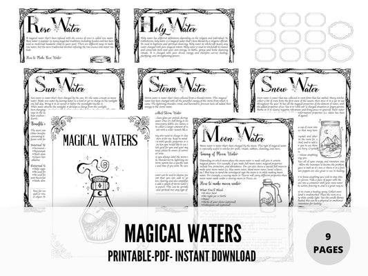 MAGICAL WATERS- Grimoire pages