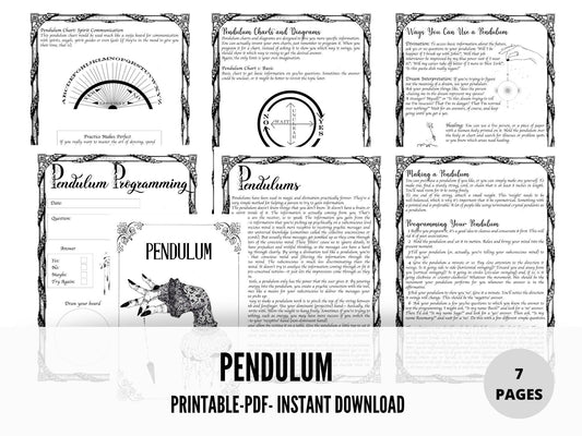 Pendulum, Pendulum chart, Pendulum programming, Grimoire pages