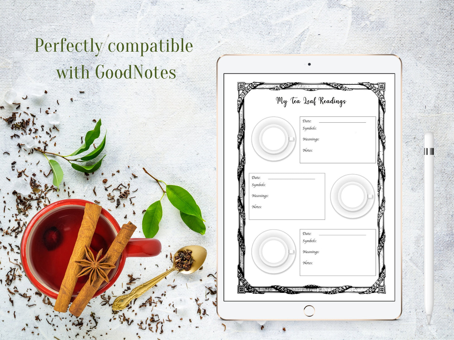 Tea Leaf Reading Book Of Shadows Pages, Tasseography Reference Guide, Basic Witchcraft Grimoire Printable Pages, How To Read Tea Leaves