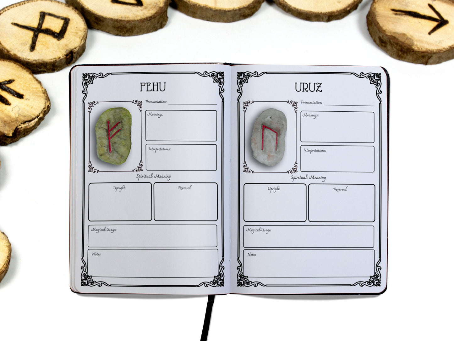 25 pages WITCH'S RUNES Journal | Runes Book of Shadows Pages | Grimoire Pages | Witchcraft Supplies