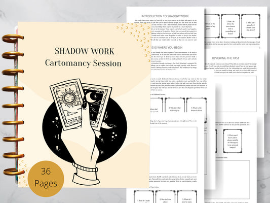SHADOW WORK Cartomancy Session, Enlightenment Journal, Shadow work journal, Instant download