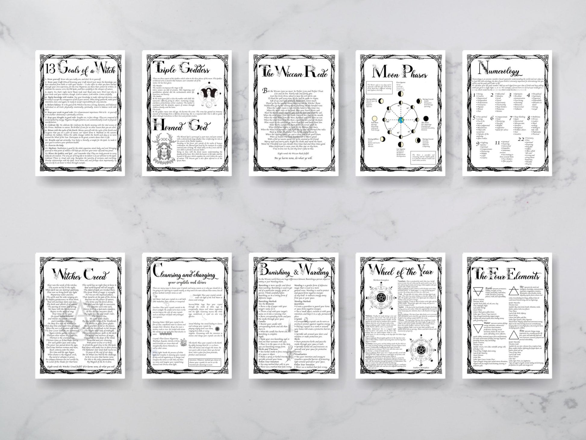 Witchcraft Basics Volume 1 Grimoire Starter Kit, Grimoire Pages, Grimoire Printables, Witch Printables, Book of Shadows Printables. Vol. 1