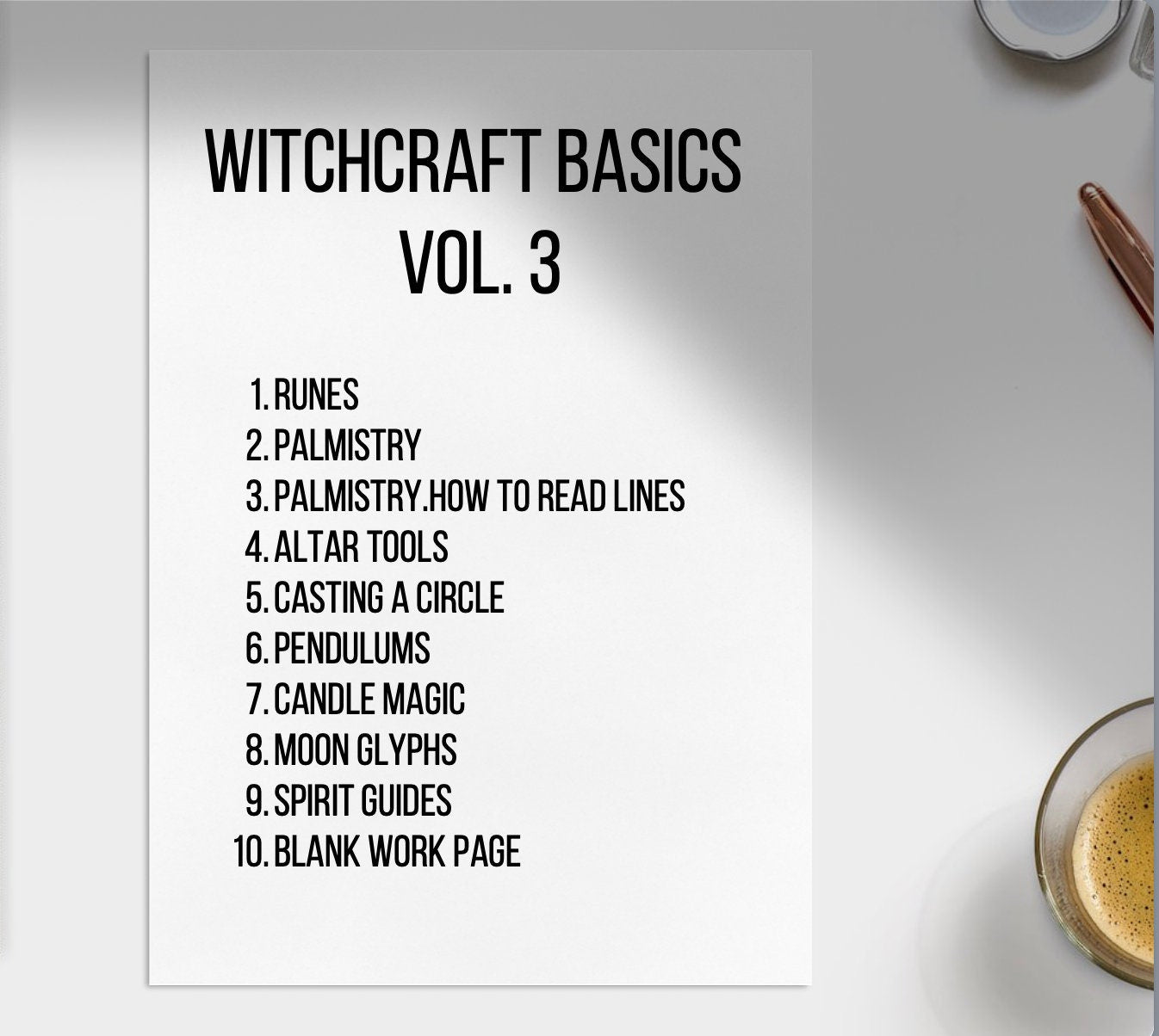 Witchcraft Basics Volume 3, Grimoire Pages, Book of Shadows Printables, Grimoire, Wiccan BOS ,Paganism , Babywitch, Pagan Grimoire
