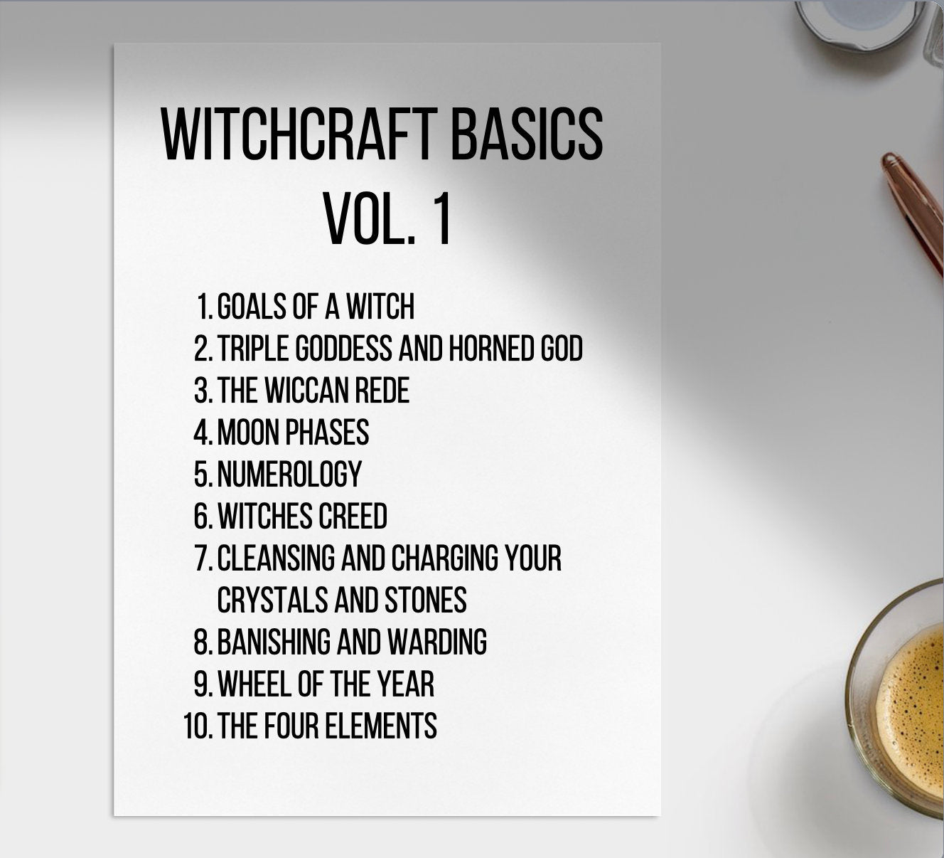 Witchcraft Basics Volume 1 Grimoire Starter Kit, Grimoire Pages, Grimoire Printables, Witch Printables, Book of Shadows Printables. Vol. 1