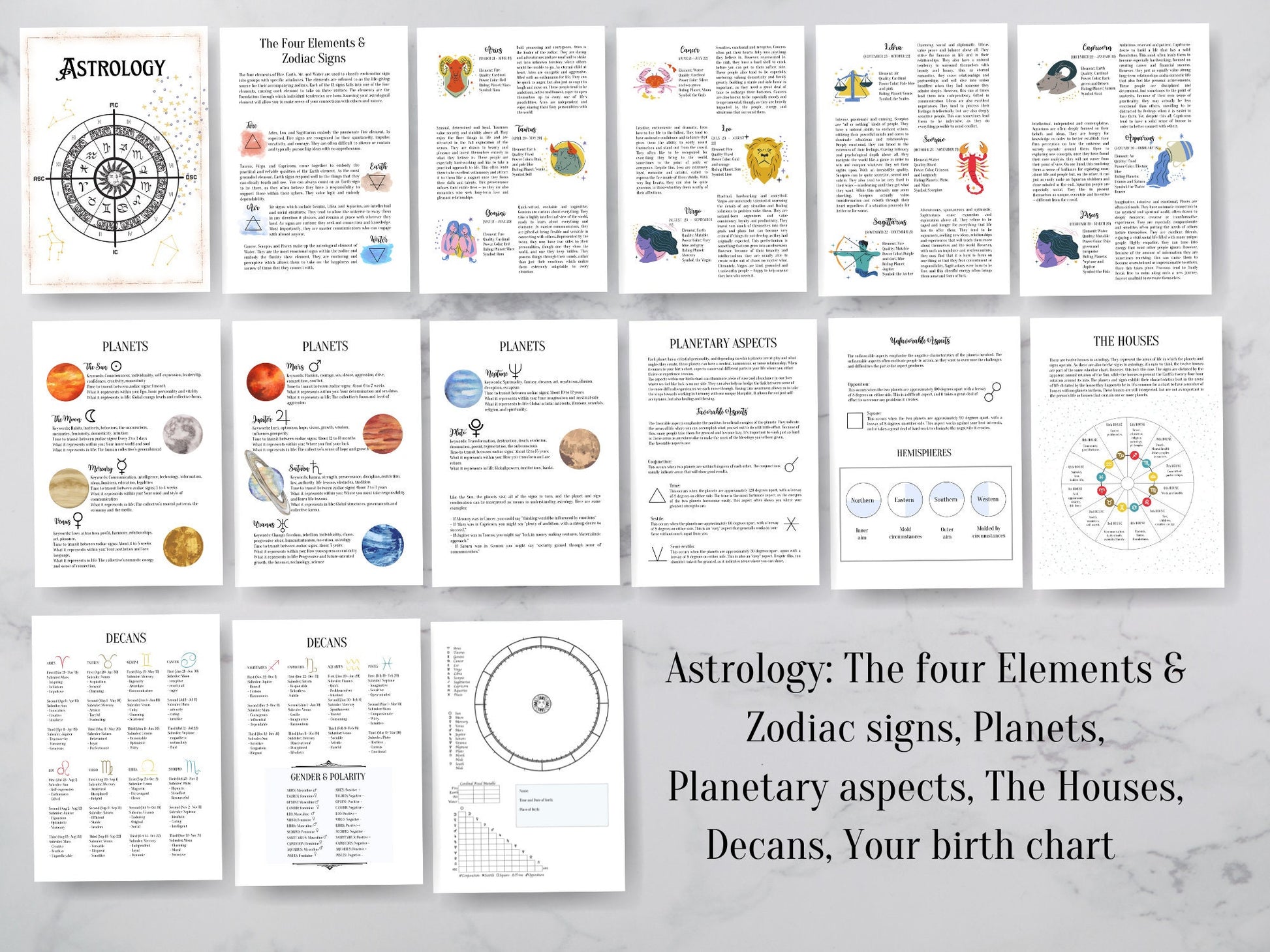 The most beautiful and complete Grimoire for Baby Modern Witches. Full Color. A4, A5, Letter Size. Instant download.