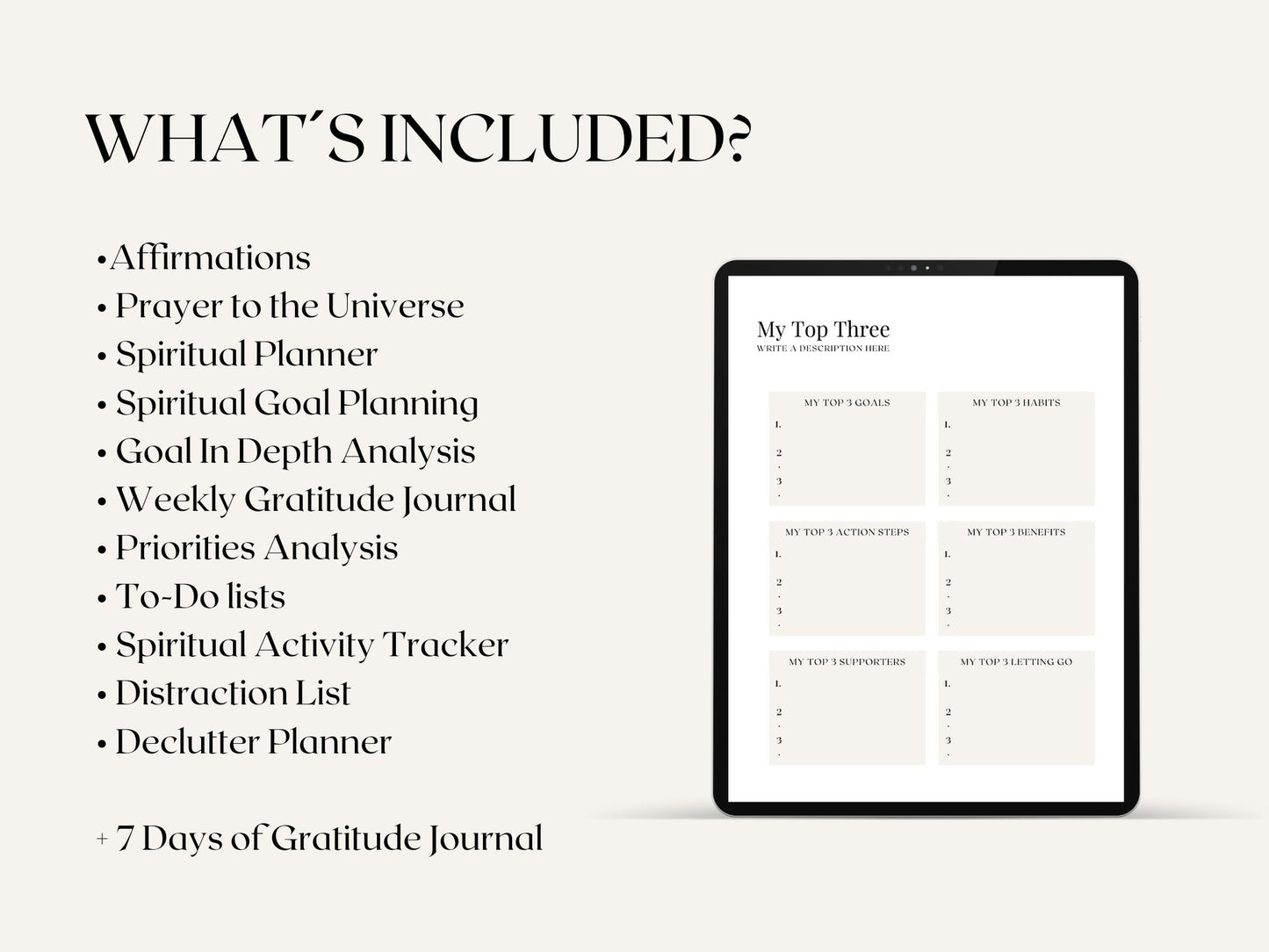Manifestation Journal Template, Spiritual planner, Manifestation Planner