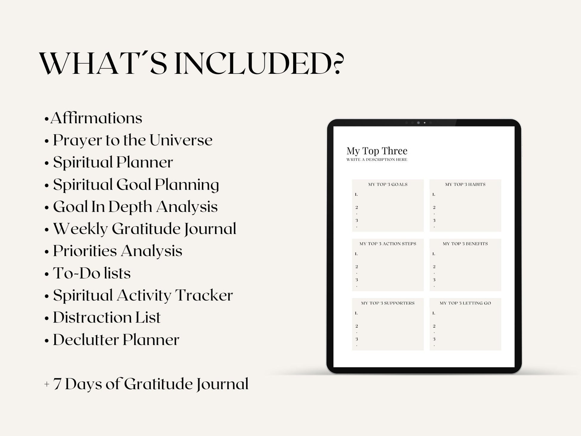 Manifestation Journal Template, Spiritual planner, Manifestation Planner
