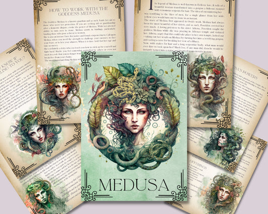 MEDUSA. Beautiful pages for you Book Of Shadows. Instant download