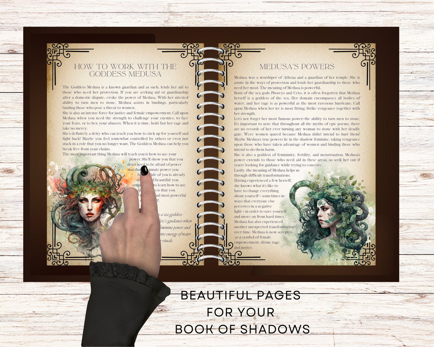 MEDUSA. Beautiful pages for you Book Of Shadows. Instant download