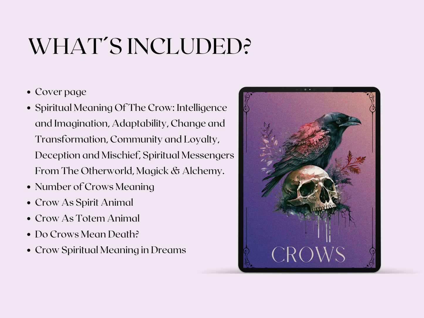 CROWS. Beautiful pages for you Book Of Shadows. Instant download