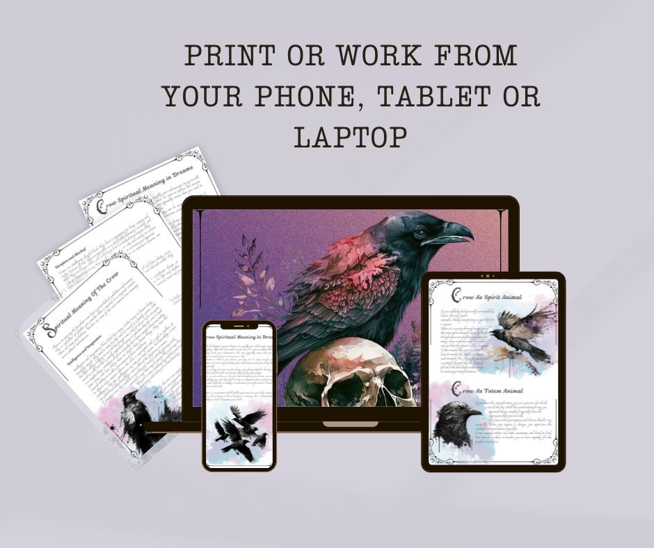 CROWS. Beautiful pages for you Book Of Shadows. Instant download