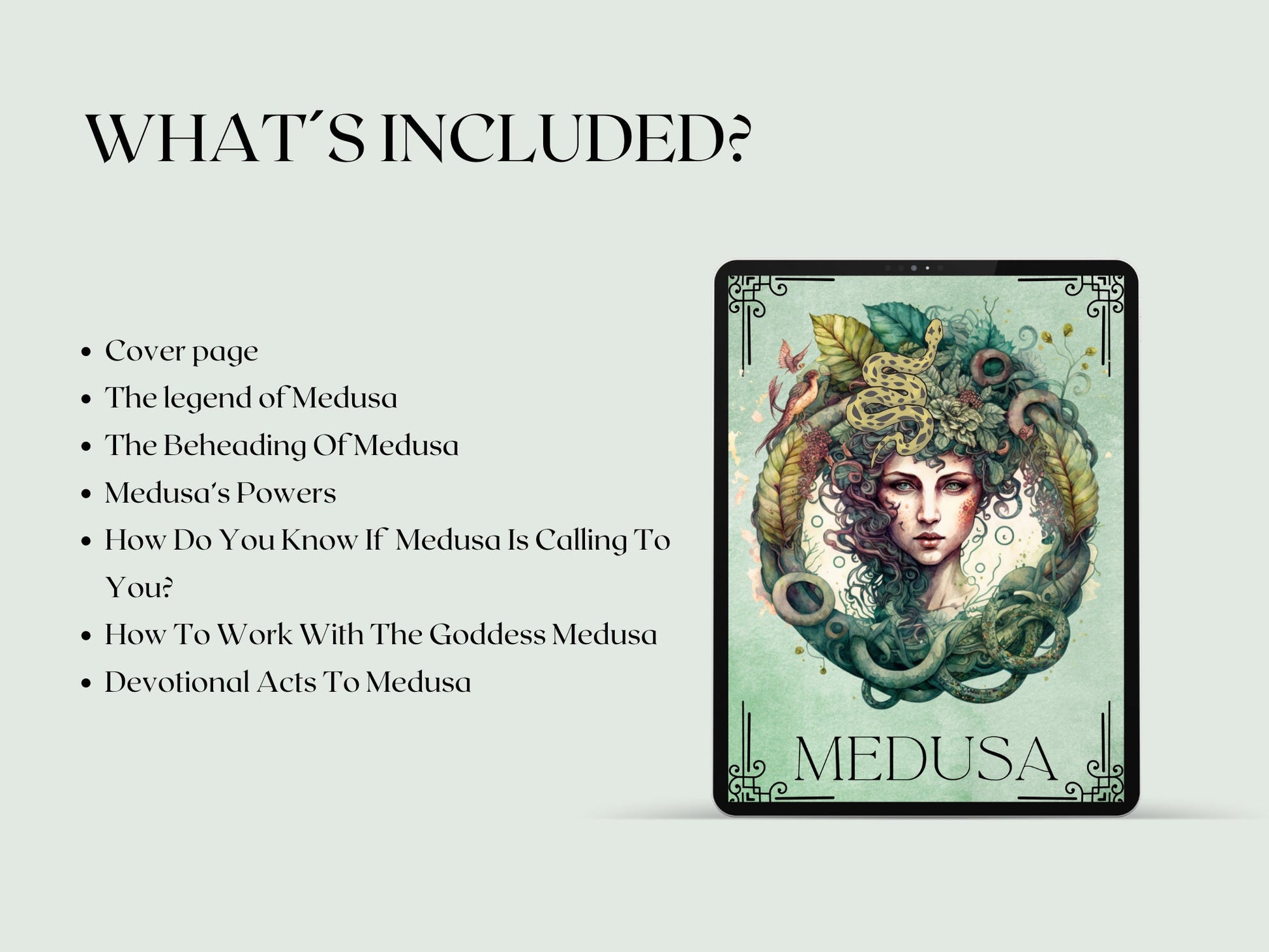 MEDUSA. Beautiful pages for you Book Of Shadows. Instant download
