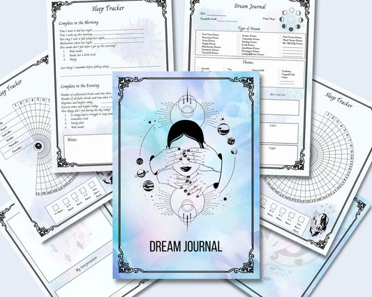 Dream Journal, Watercolor Printable Pages, Witch dreams, Sleep tracker, 2 styles