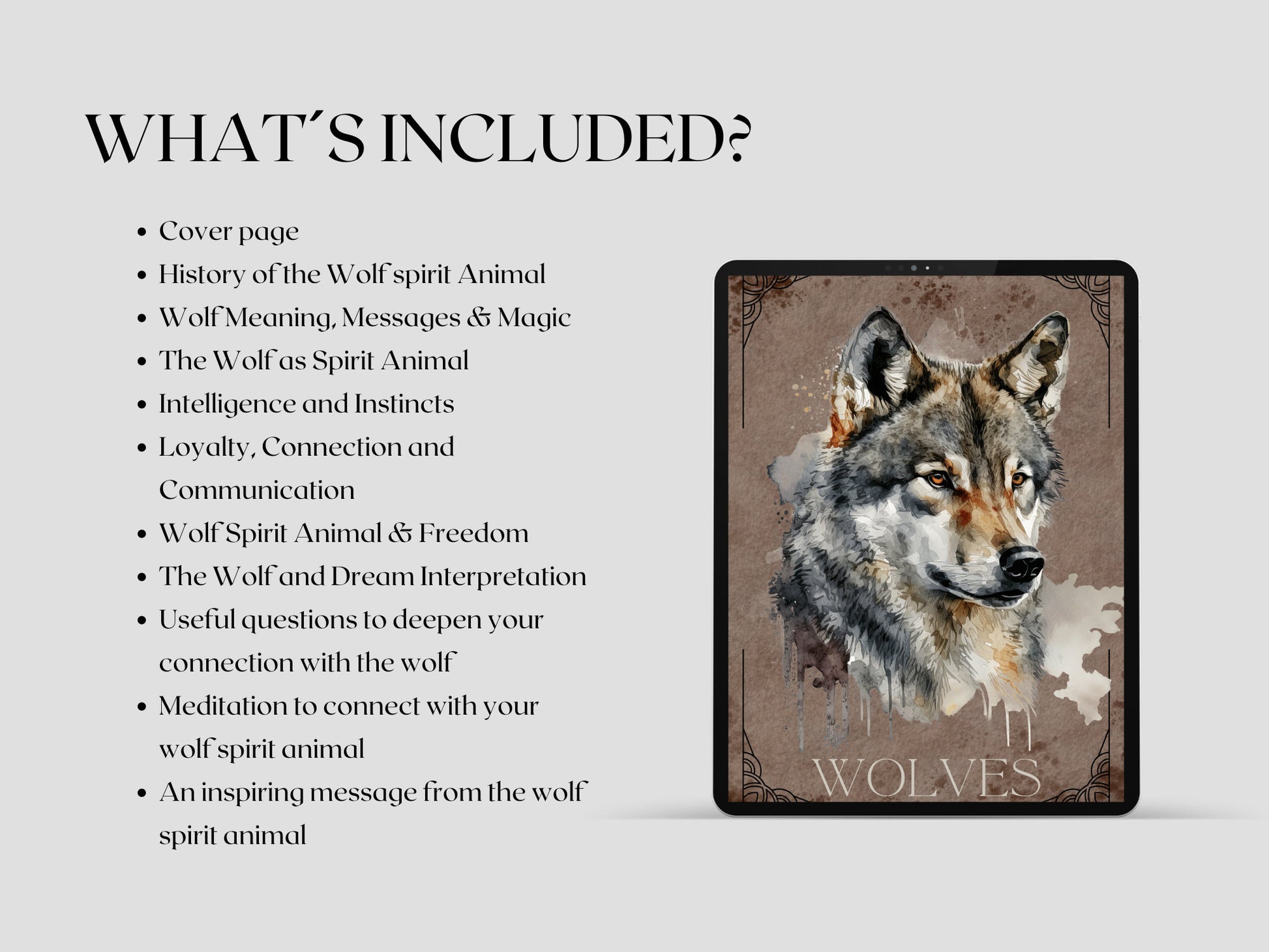 WOLVES. Beautiful pages for your Book Of Shadows. Instant download