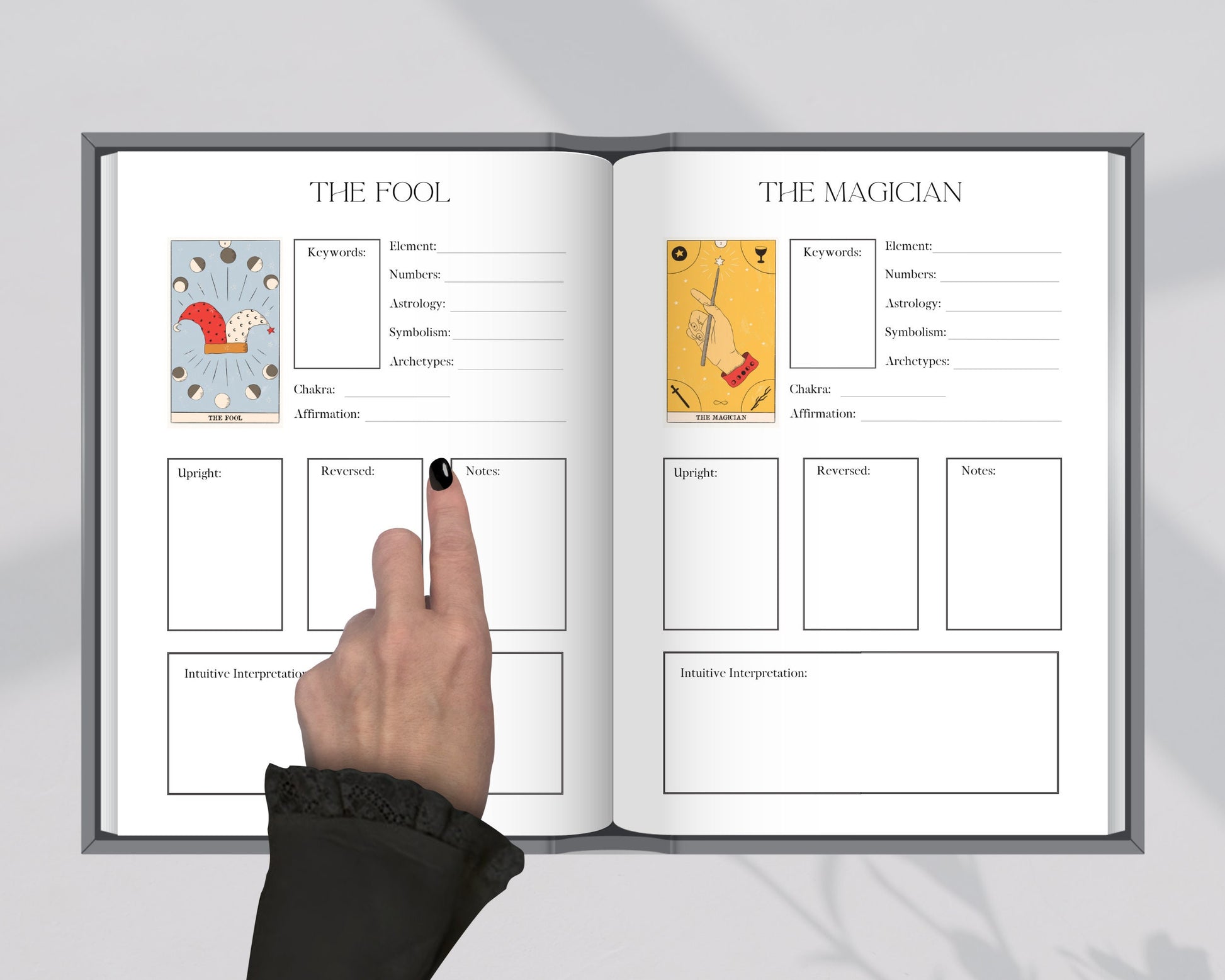 Tarot Study Pages | 78 pages for each card included! | DIY Tarot Notes | Tarot for Beginners, learn tarot | INSTANT DOWNLOAD pdf
