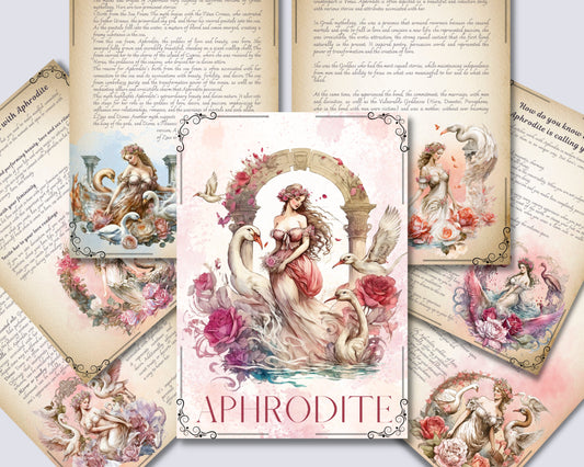 Aphrodite. Beautiful pages for your Book Of Shadows. Instant download