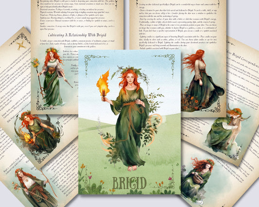 Brigid, Celtic Goddess. Beautiful pages for your Book Of Shadows. Instant Download.