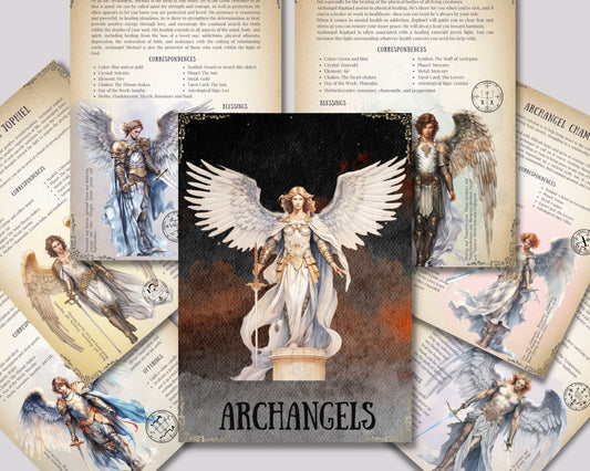 7 ARCHANGELS. Beautiful pages for your Book Of Shadows. Instant Download