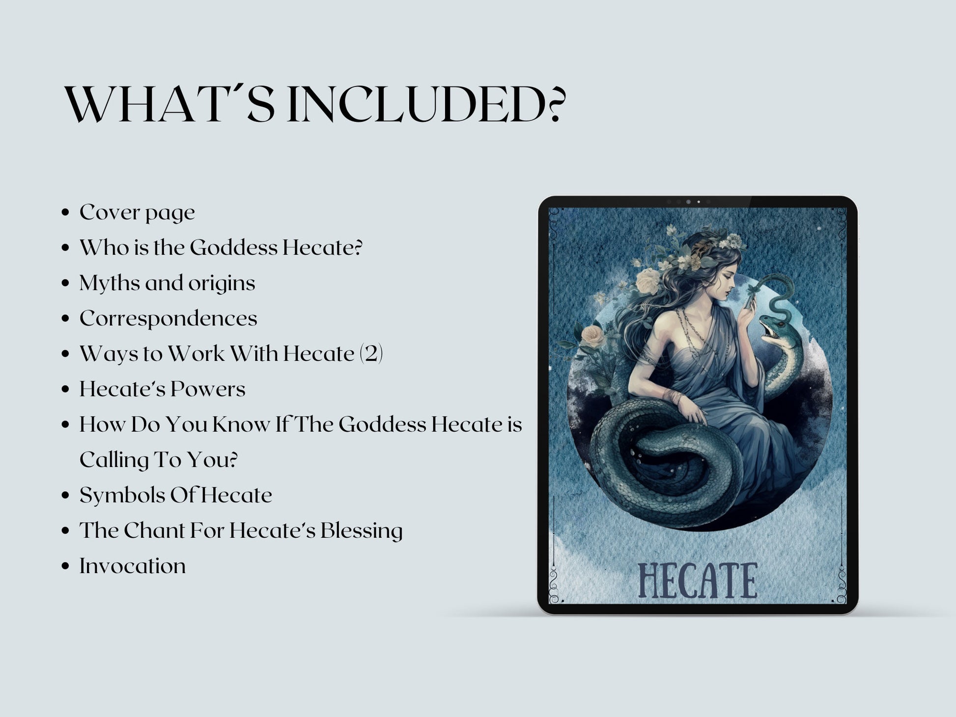 Hecate. Beautiful pages for your Book Of Shadows. Instant Download.