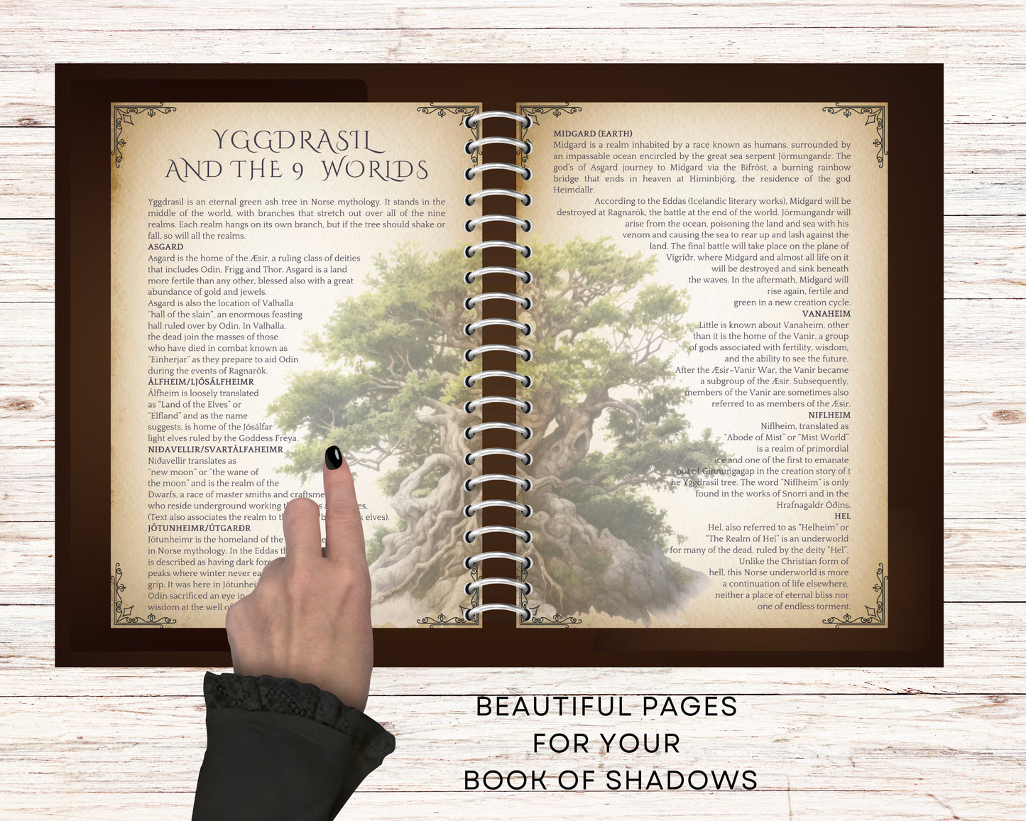 Norse Mythology. Gods & Monsters. Beautiful pages for your Book Of Shadows. Instant download.